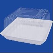 Упаковка для торта [крышка] 197х197х81[184х184х75] мм, прозр., ОПС, 350 шт/кор "Комус" 350 шт/упак РОССИЯ Т-160К (Т)