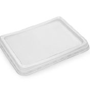 Крышка к контейнеру К-190х144, прямоугольная, 196.4х150х12(16)мм, прозрачная