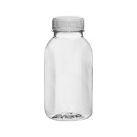 Бутылка ПЭТ 250 мл, квадр., прозр., горло d38 мм, крышка в компл., 120 шт/кор 120 шт/упак РОССИЯ 00-00000309 / 00-00000299