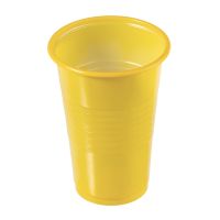 Стакан одноразовый 200 мл, желтый, полипропилен, 100 штук в упаковке 3 000 штук в коробке