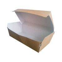 Лоток [короб] для фастфуда 215х75х80 мм, крафт-бел., карт., 400 шт/кор "OSQ" HD Box РОССИЯ HD Box