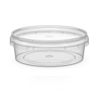 Контейнер для пресервов/мёда 125мл, "банка" d=93мм, h=32мм, полупрозрачный, контрольный замок, ПП