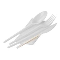 Комплект столовых приборов №5 [лож.ст.+ вил.+ нож: 165 мм, бел., ПС+ салф.+ з/ч.], 300 шт/кор 300 шт/упак РОССИЯ 501523