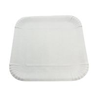 Тарелка одноразовая мелкая 192x192 мм, бел., карт, 100 шт/упак 600 шт/кор РОССИЯ 002A-1110-0109-001