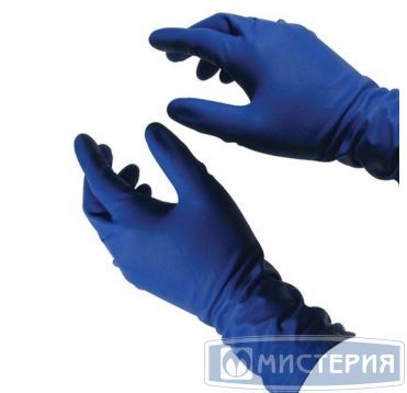 Перчатки латексные, р-р M, неопудрен., син., 25 пар/упак "High Risk" 10 упак/кор МАЛАЙЗИЯ