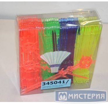 Размешиватель 175 мм, диз. "Наутилус", разноцв., ПП, 100 шт/упак "Buffet" 1 500 шт/кор РОССИЯ -