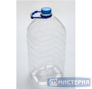 Бутылка ПЭТ 5000 мл, прозр., горло d38 мм, крышка и ручка в компл., 40 шт/кор 40 шт/упак РОССИЯ 5,00 BRC