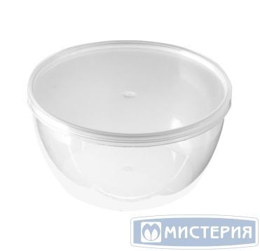 Контейнер для пресервов 360 мл, d112хh55 мм, форма "Банка", контр.замок, крышка в компл., прозр., ПП, 216 шт/кор "Aerosnab" 216 шт/упак РОССИЯ 1230П