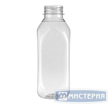 Бутылка ПЭТ 500 мл, квадр., прозр., горло d38 мм, крышка в компл., 100 шт/кор 100 шт/упак РОССИЯ 00-00000149 / 00-00000282