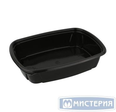 Контейнер 1000 мл 1-секц. 230х170х50 мм, без крышки, черн., ПП, 50 шт/упак "ПолиЭр" 300 шт/кор РОССИЯ К-230-170-50