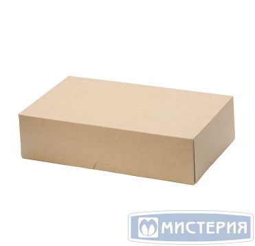 Коробка для кондит. изделий 230х140х60 мм, без окна, неразъем.крышка, крафт-бел., карт., 50 шт/упак "OSQ" Cake 1900 300 шт/кор РОССИЯ OSQ CAKE 1900