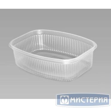 Контейнер прямоугольный 139х102х43мм, 350 мл, с вертикальными рёбрами