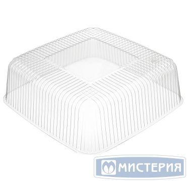 Крышка прямоугольная для торта 10л., 288х288х114мм, прозрачная, ОПС