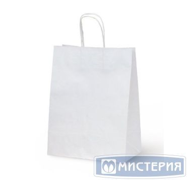 Пакет [320+200]х370 мм с круч. ручками, бел., бум., 250 шт/кор 250 шт/упак РОССИЯ 009-000008-003