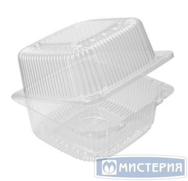 Упаковка квадрат внеш. 132х131х93мм, внутр. 102x102x88мм, прозрачная, ОПС