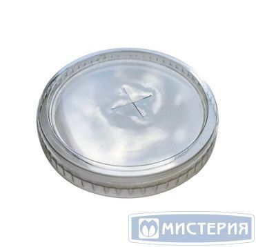 Крышка для стакана d95 мм плоская с отверстием, прозр., ПЭТ, 25 шт/упак "Upax-Unity" 1 000 шт/кор РОССИЯ