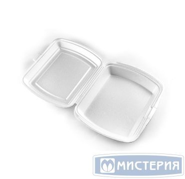 Ланч-бокс 1-секц. 247х206х70 мм, бел., ВПС, 100 шт/кор 100 шт/упак РОССИЯ
