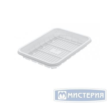 Лоток пищевой 169х125х22,3 мм, серия №2, бел., ПП, 100 шт/кор "Upax-Unity" 100 шт/упак РОССИЯ 500г бел.