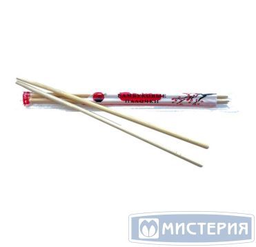 Китайские палочки h200хd4,5 мм, инд. ПЭ упак. с зубочисткой, бамбук, 100 пар/упак 2 000 пар/кор КИТАЙ 440-610