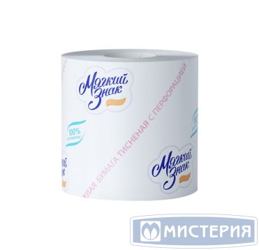 Бумага туалетная 1 слой, "Мягкий знак", Бумага