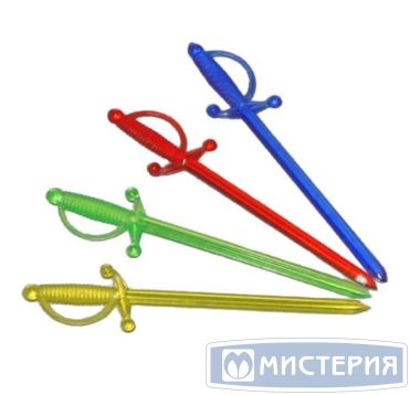 Пика 70 мм, диз. "Шпага", цвет в ассорт., ПС, 30 шт/упак 100 упак/кор РОССИЯ 2