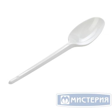 Ложка одноразовая 165 мм, бел., ПС, 100 шт/упак 2 000 шт/кор РОССИЯ СП002Б/ком 100