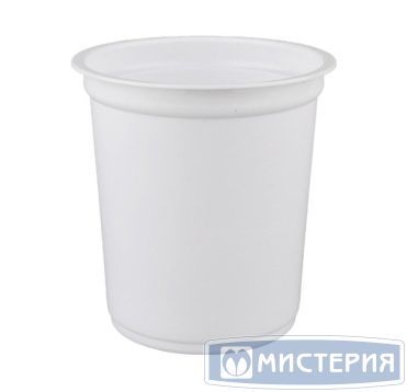 Контейнер под запайку 400 мл, 1-секц. d95х h100 мм, бел., ПП, 25 шт/упак "ПолиЭр" 500 шт/кор РОССИЯ К-95-400бел.