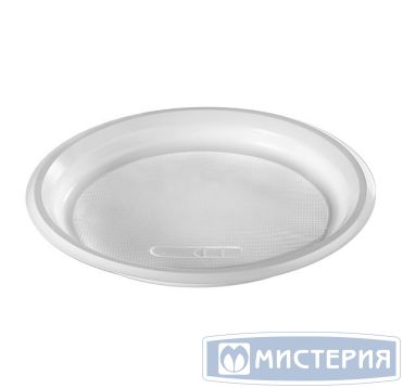 Тарелка одноразовая мелкая d220 мм, бел., ПП, 100 шт/упак 1 000 шт/кор РОССИЯ 230-0723