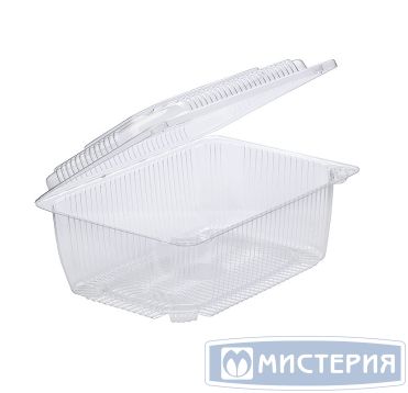 Упаковка для кондит. изделий 2000 мл, 1-секц. 220х155х82[205х135х75] мм, неразъем.крышка, прозр., ПЭТ, 120 шт/кор "Протэк" РОССИЯ ПР-К-4 "А"