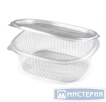 Контейнер 500 мл 1-секц., овал 158х129х55 мм, неразъем.крышка, прозр., ПЭТ, 360 шт/кор "ЮПласт" 360 шт/упак РОССИЯ ЮМПМ6131/1//6131
